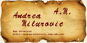 Andrea Milurović vizit kartica
